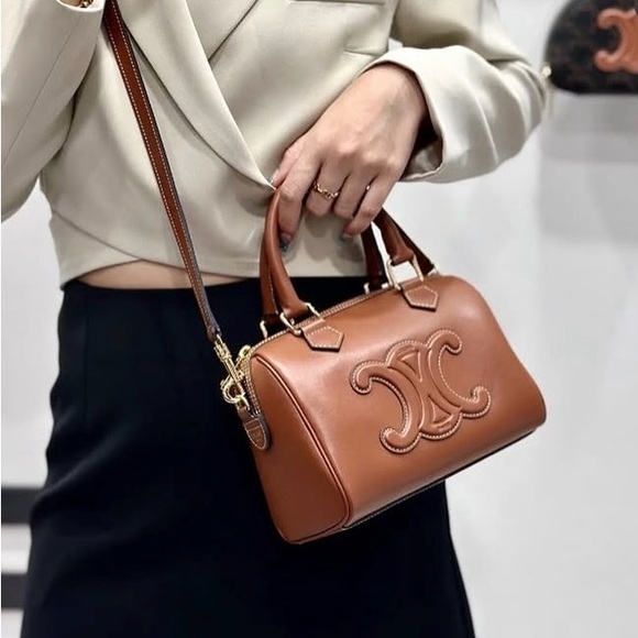CELINE Handbags - Celine Boston Small Tan Leather, Brand New